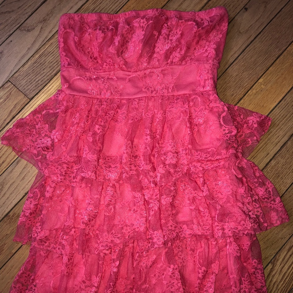 Deb Coral Colored Cocktail Dress